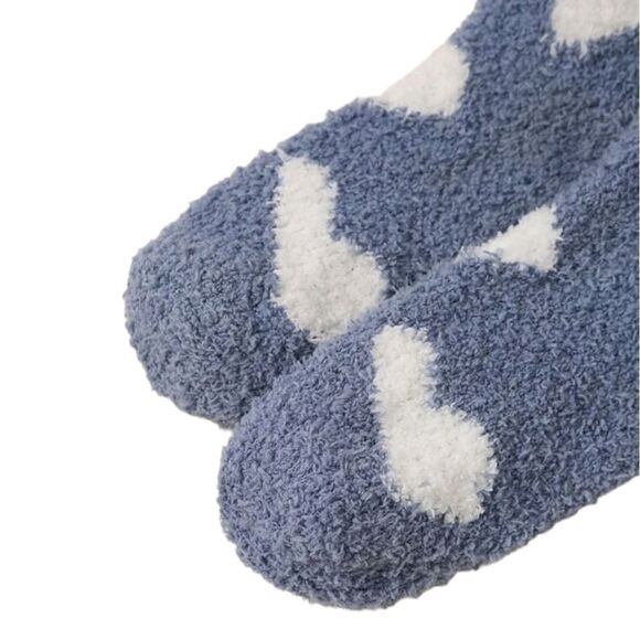 COPY - Heart 💙 Fuzzy Socks - Picture 4 of 4